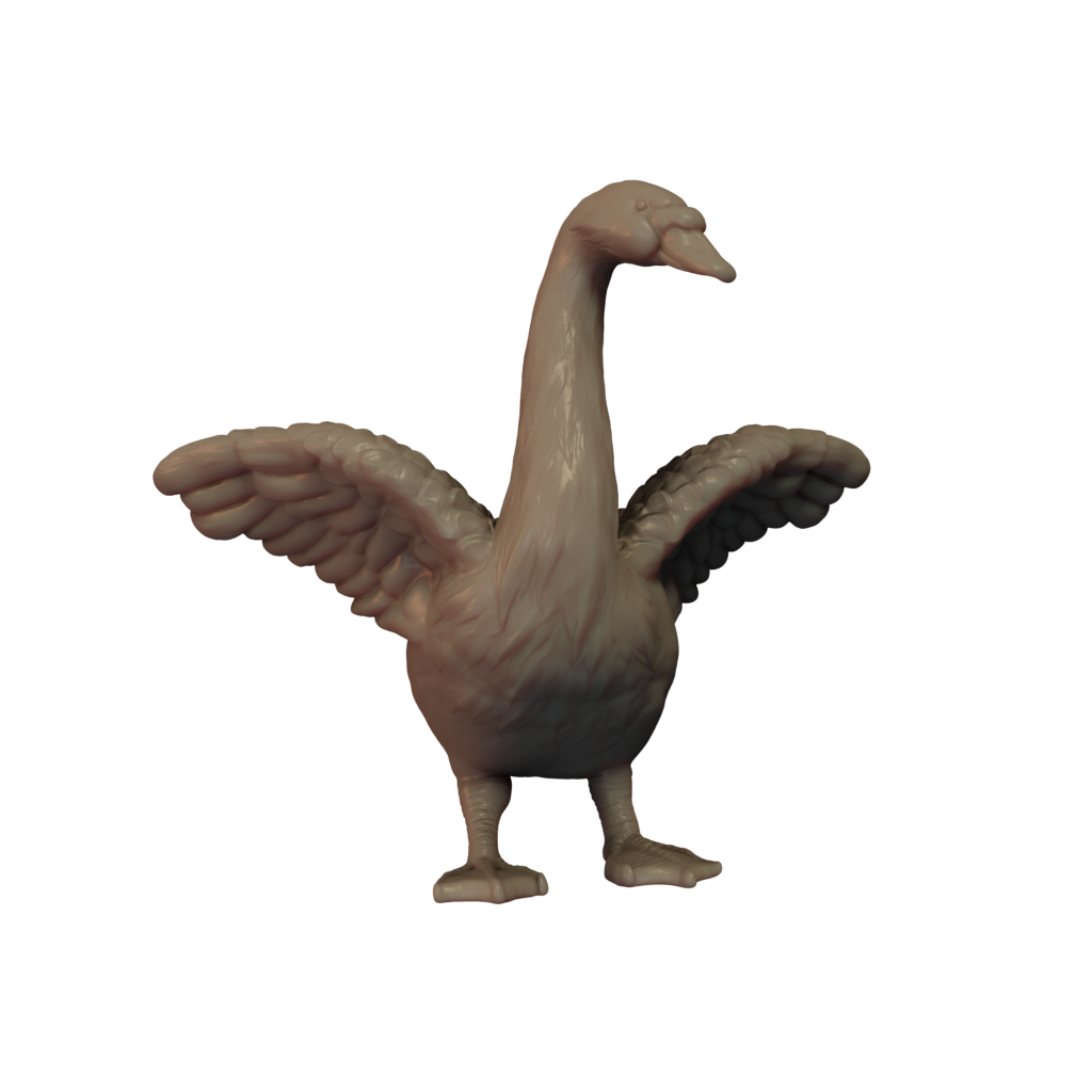 3D printed Swan front view