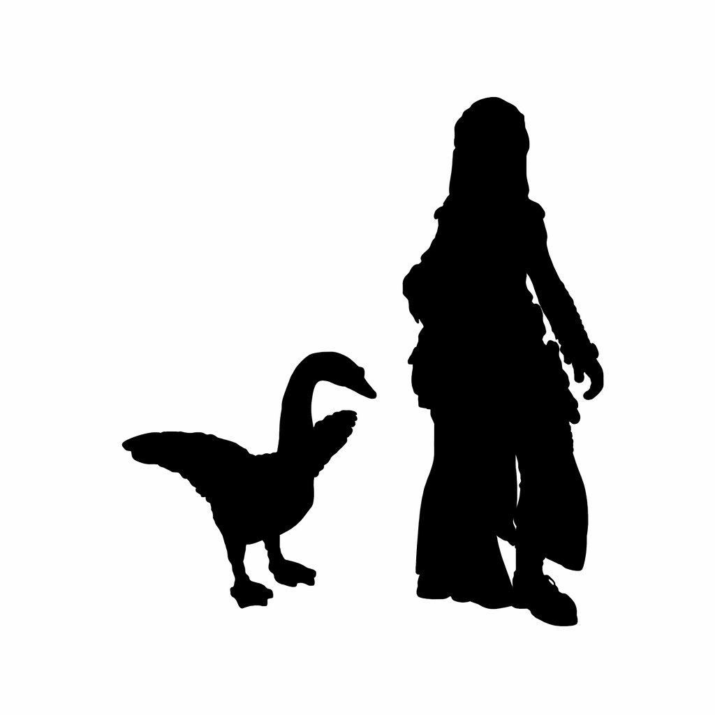 Swan scale comparison to 28mm human miniature