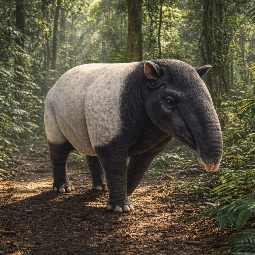 Tapir in a rainforest