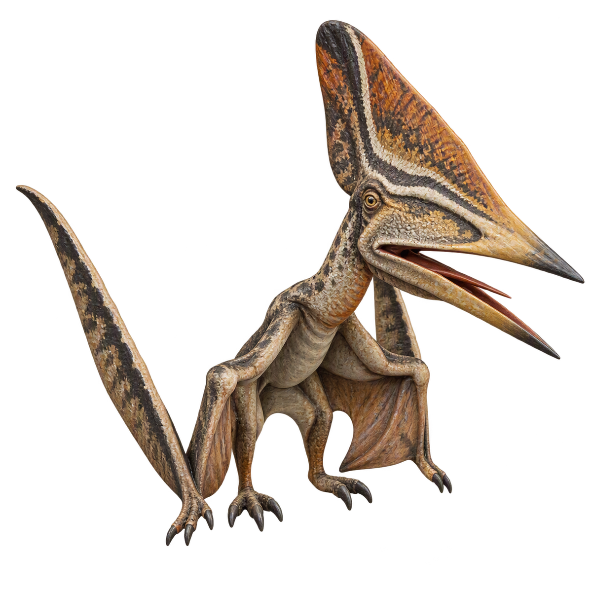 Painted Thalassodromeus landed 3D printed miniature