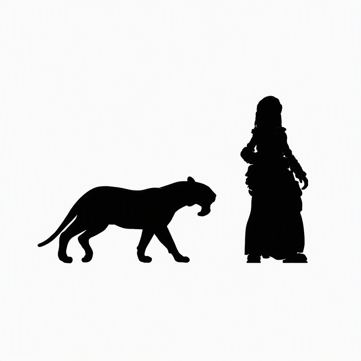 Thylacosmilus walking scale comparison to 28mm human miniature