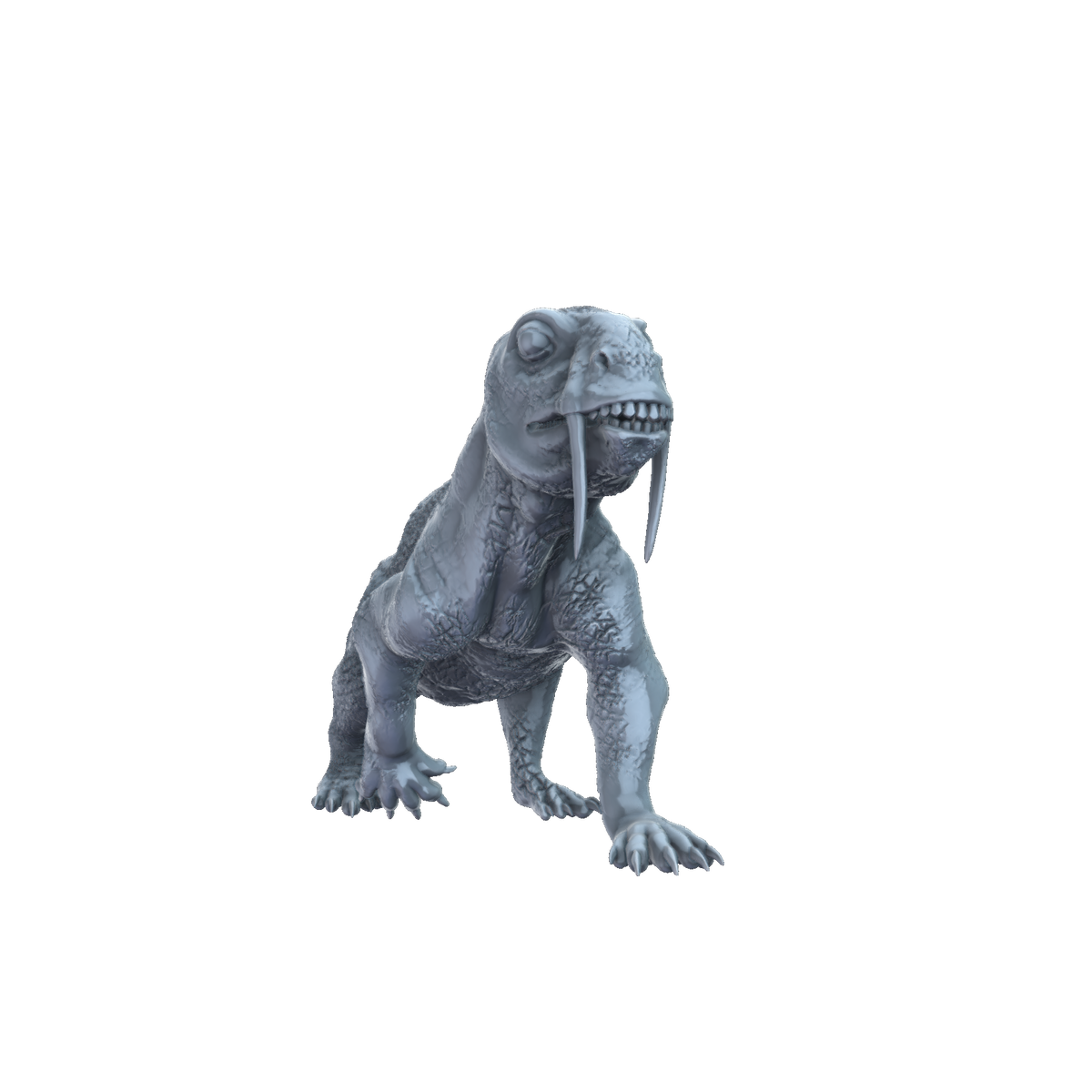 3D printed Tiarajudens walking front view