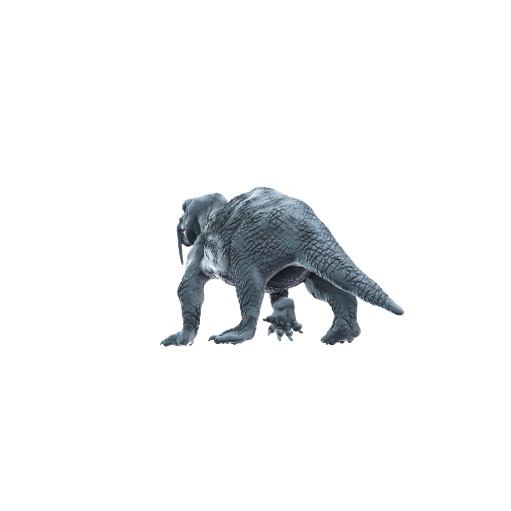 3D printed Tiarajudens walking rear view