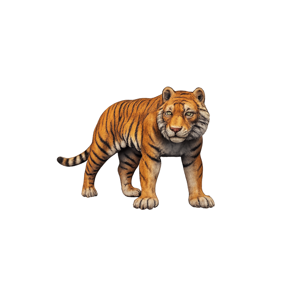 Painted Tiger Hunting miniature