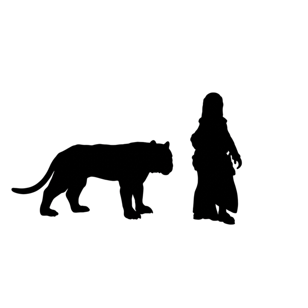 Tiger Hunting scale comparison to 28mm human miniature
