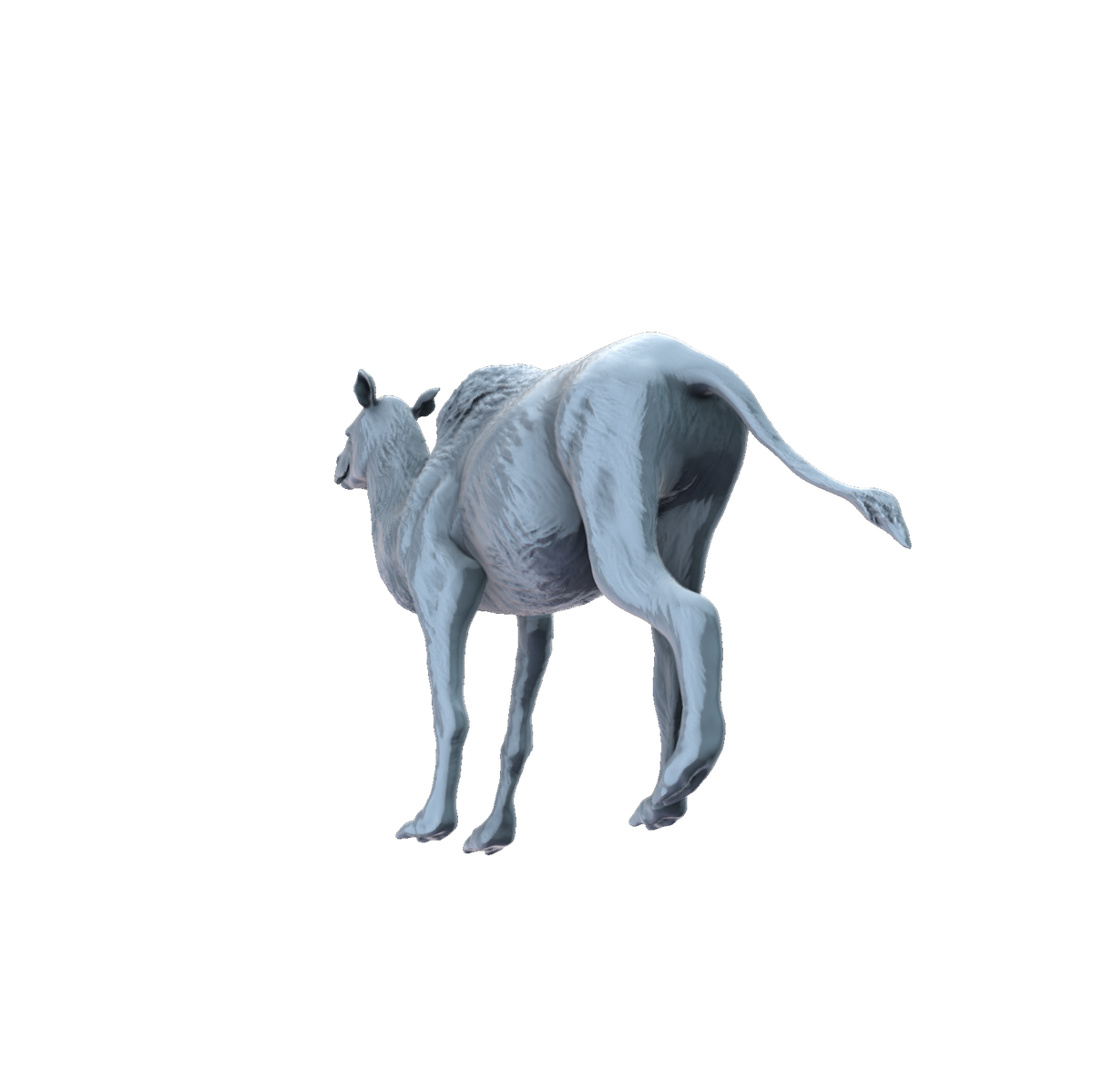3D printed Titanotylopus standing rear view