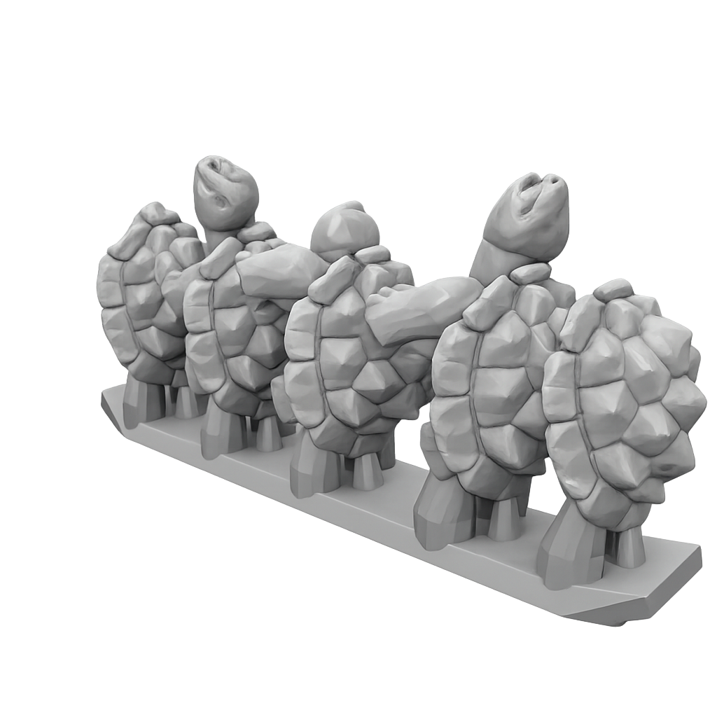 Tortoises 2 sprue side view