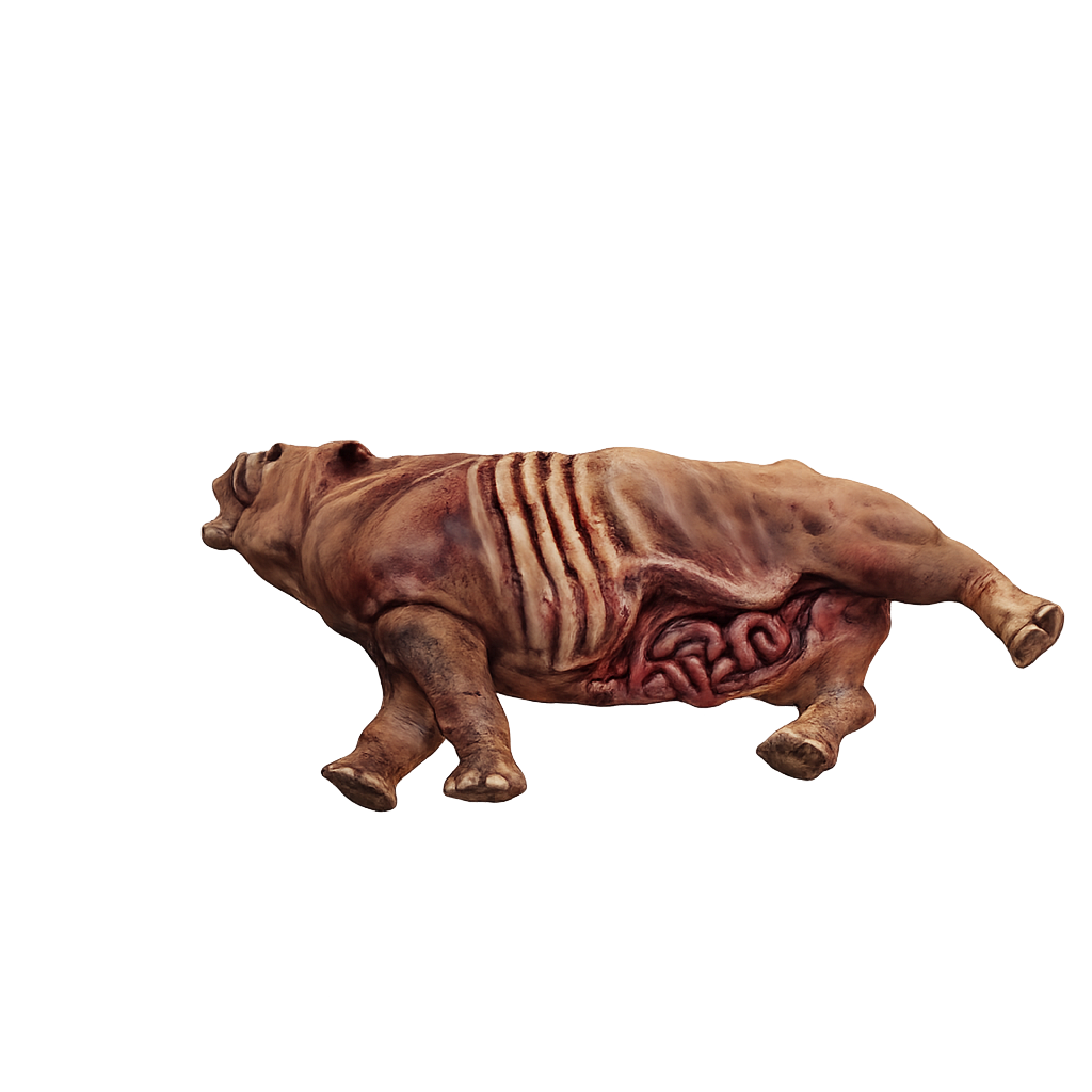 Painted Toxodon Carcass miniature view front