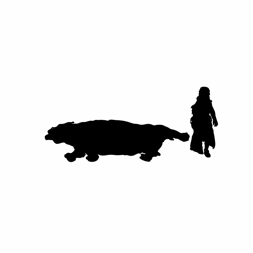Toxodon Carcass scale comparison to 28mm miniature