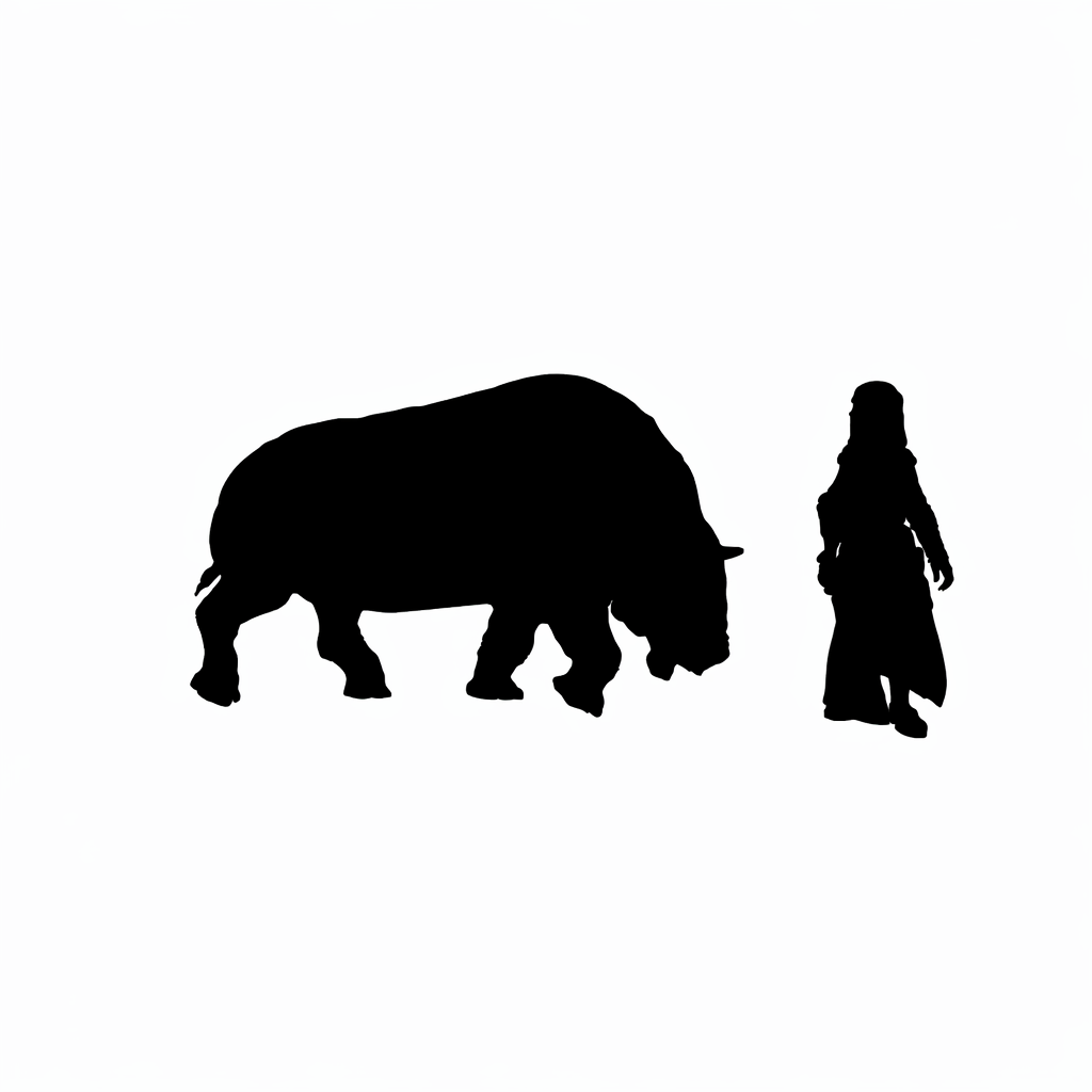Toxodon Charging scale comparison to 28mm human miniature