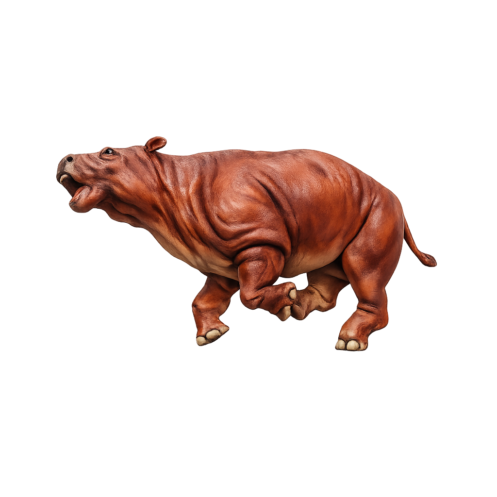 Painted Toxodon Sprinting miniature