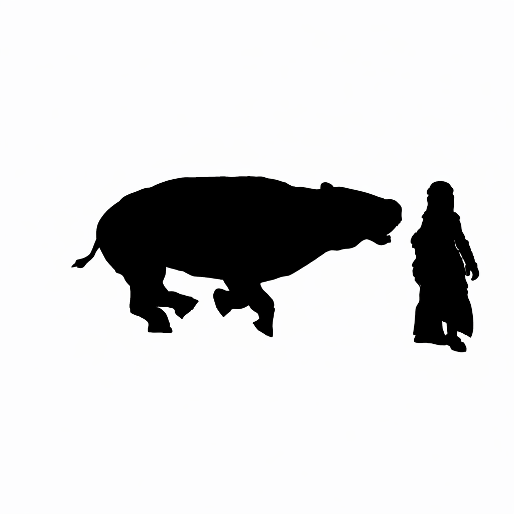 Toxodon Sprinting scale comparison to 28mm human miniature