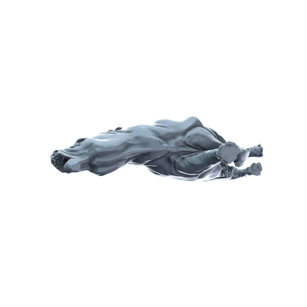 3D printed Toxodon carcass front view