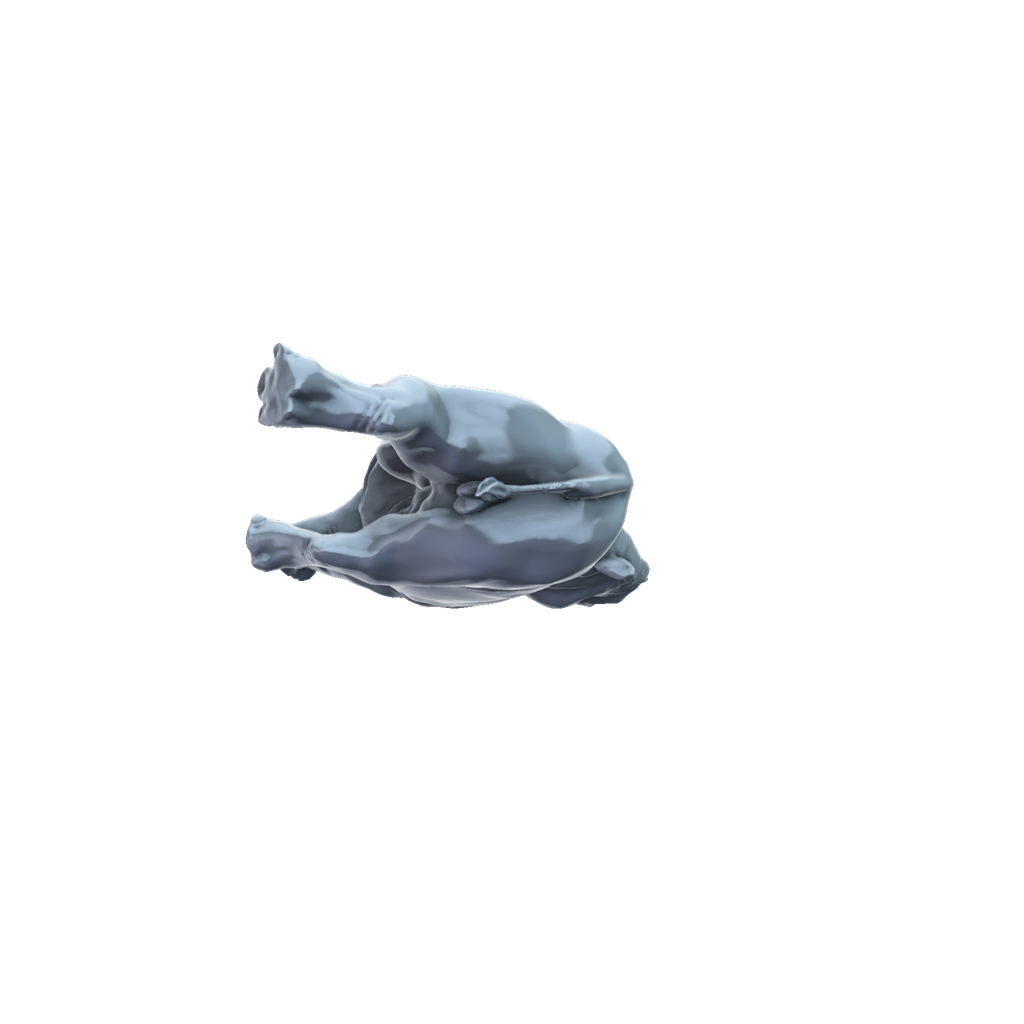 3D printed Toxodon carcass rear view