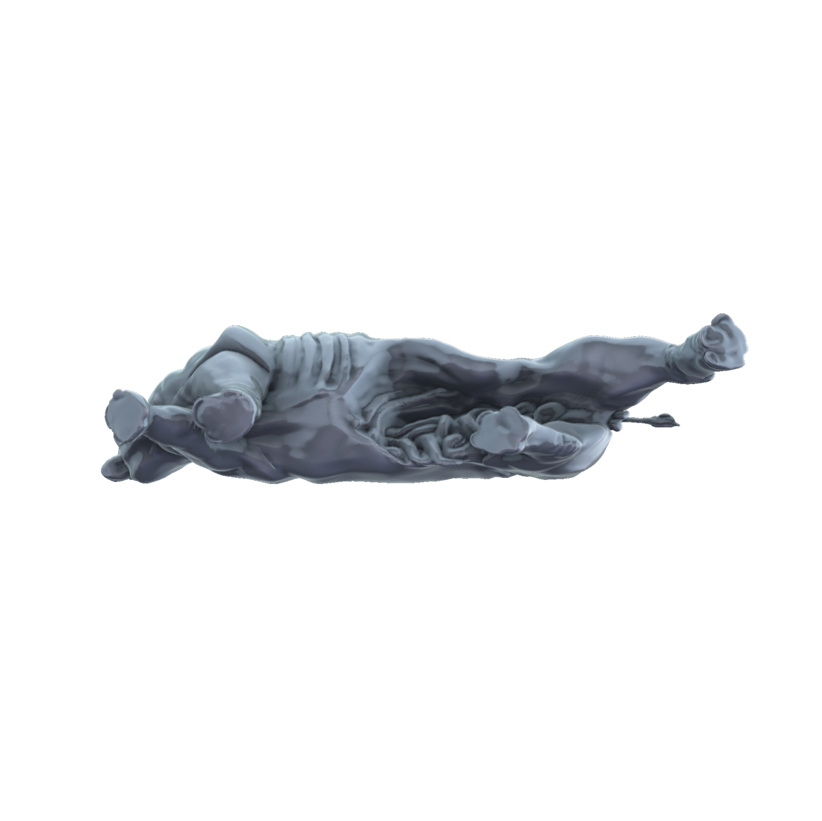 3D printed Toxodon carcass side view
