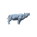 3D printed Toxodon roaring side view