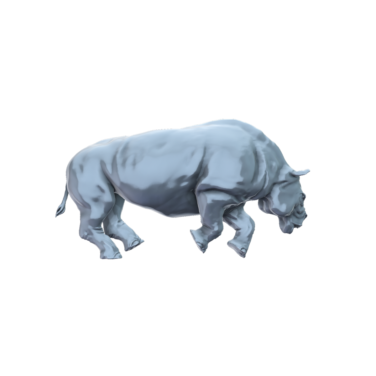 3D printed Toxodon running side view