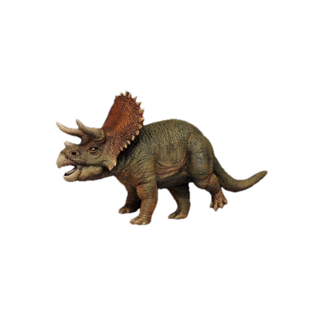 Painted Triceratops standing miniature