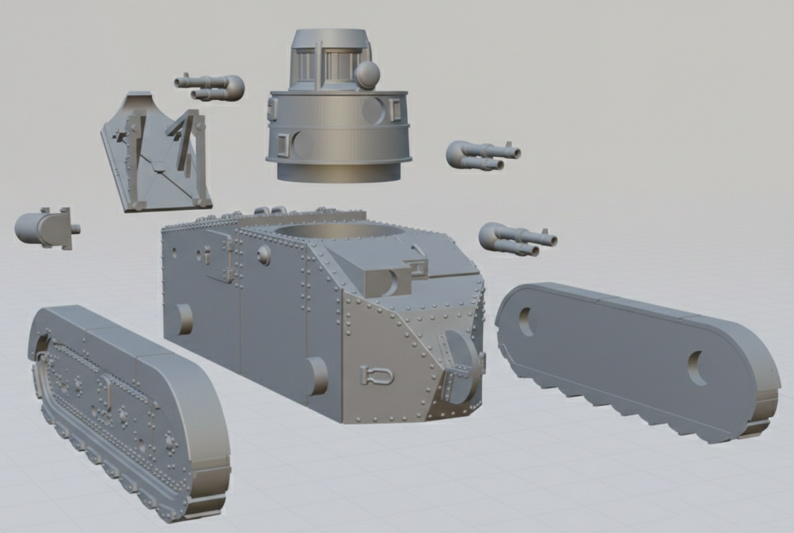 Trubia A4 Light Tank – 28mm Resin Model