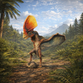 Prehistoric Tupandactylus in a forest setting