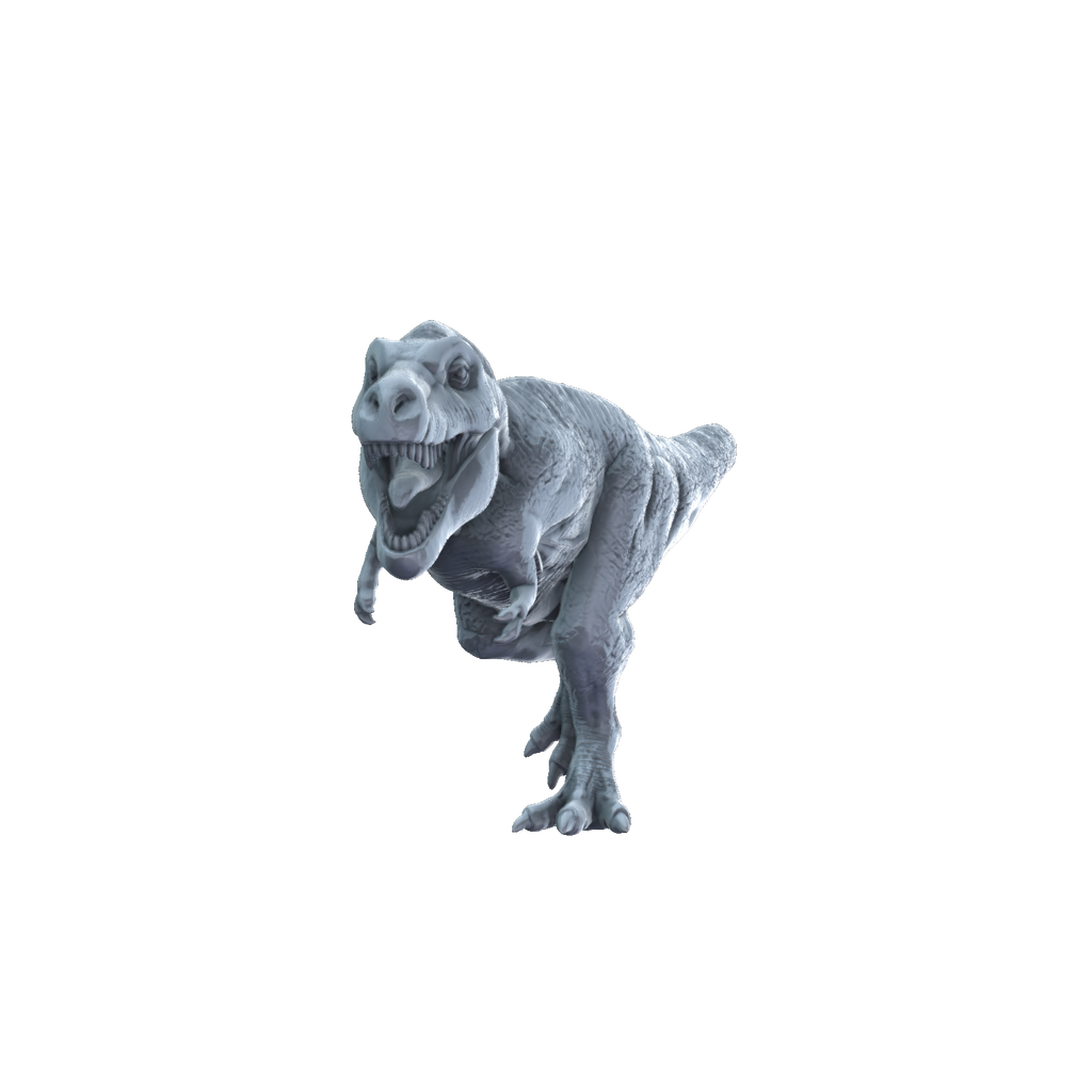 3D printed Tyrannosaurus rex running front view