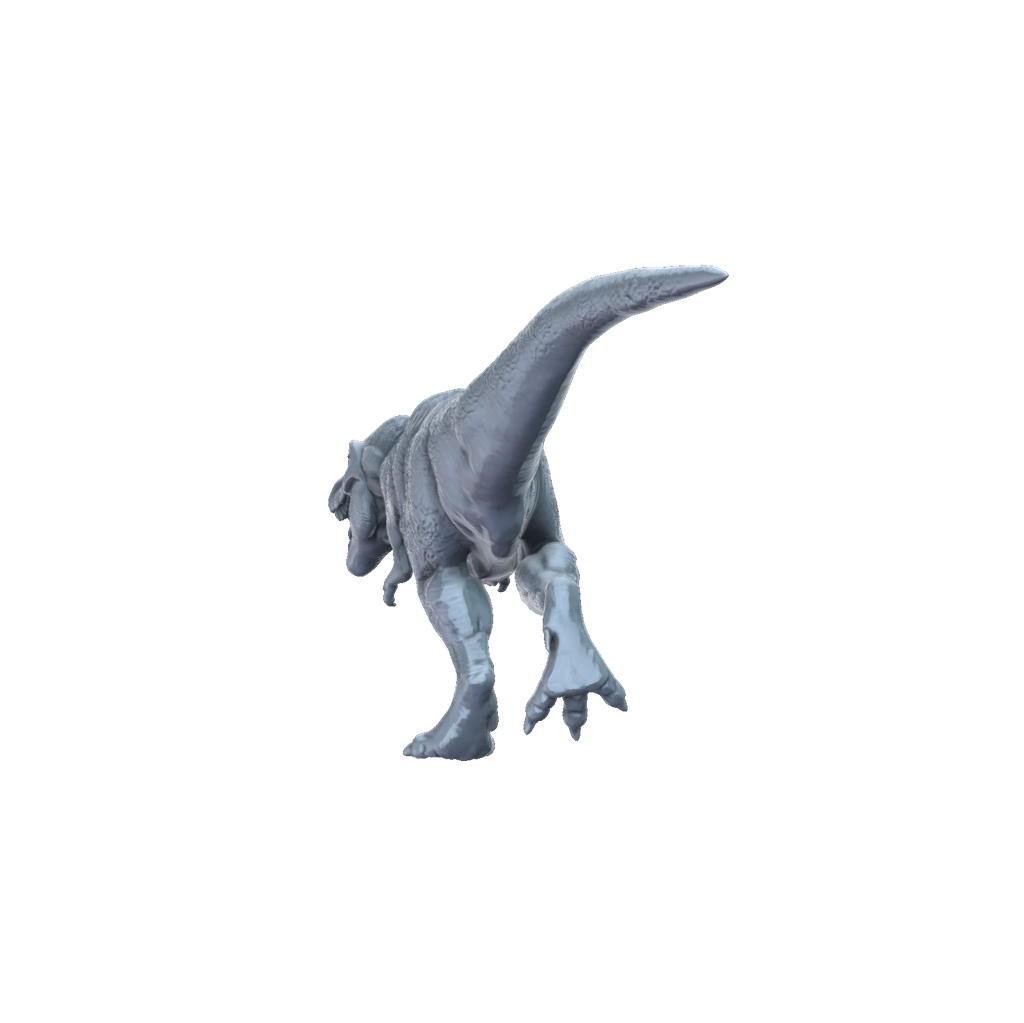 3D printed Tyrannosaurus rex running rear view
