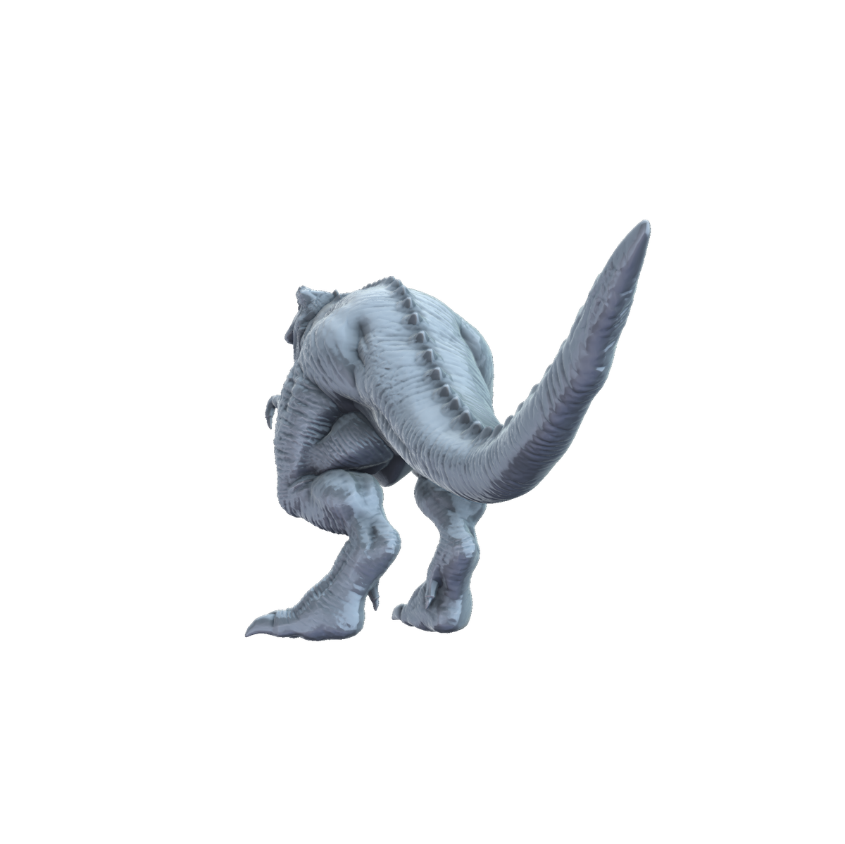3D printed Tyrannosaurus rex standing rear view