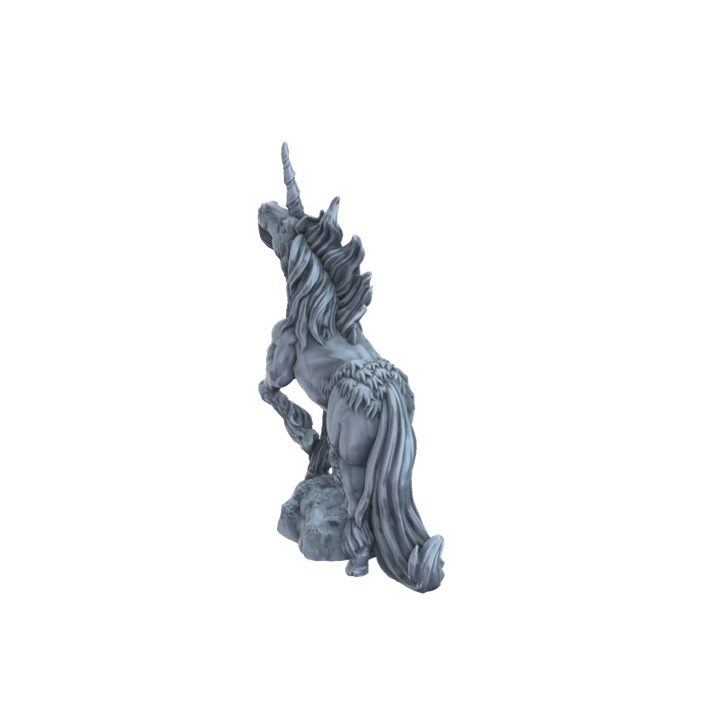 3D printed Unicorn rear view