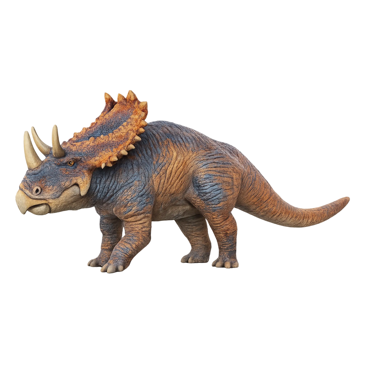 Painted Utahceratops 3d printed miniature