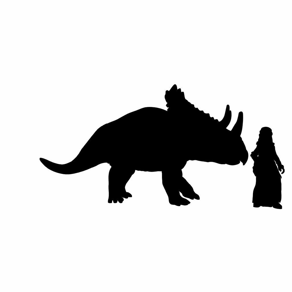 Utahceratops scale comparison to 28mm human miniature