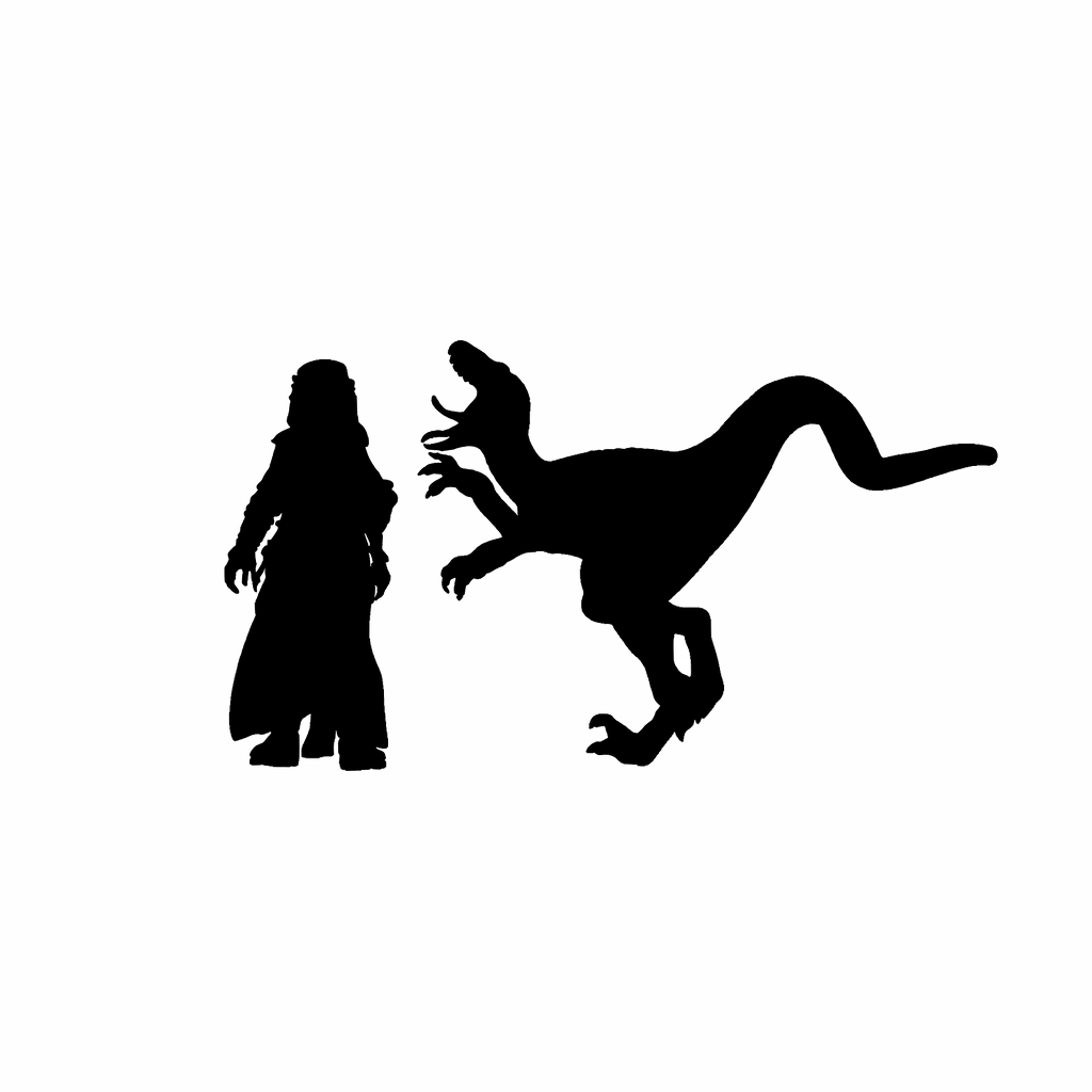 Utahraptor Attacking scale comparison to 28mm Human miniature