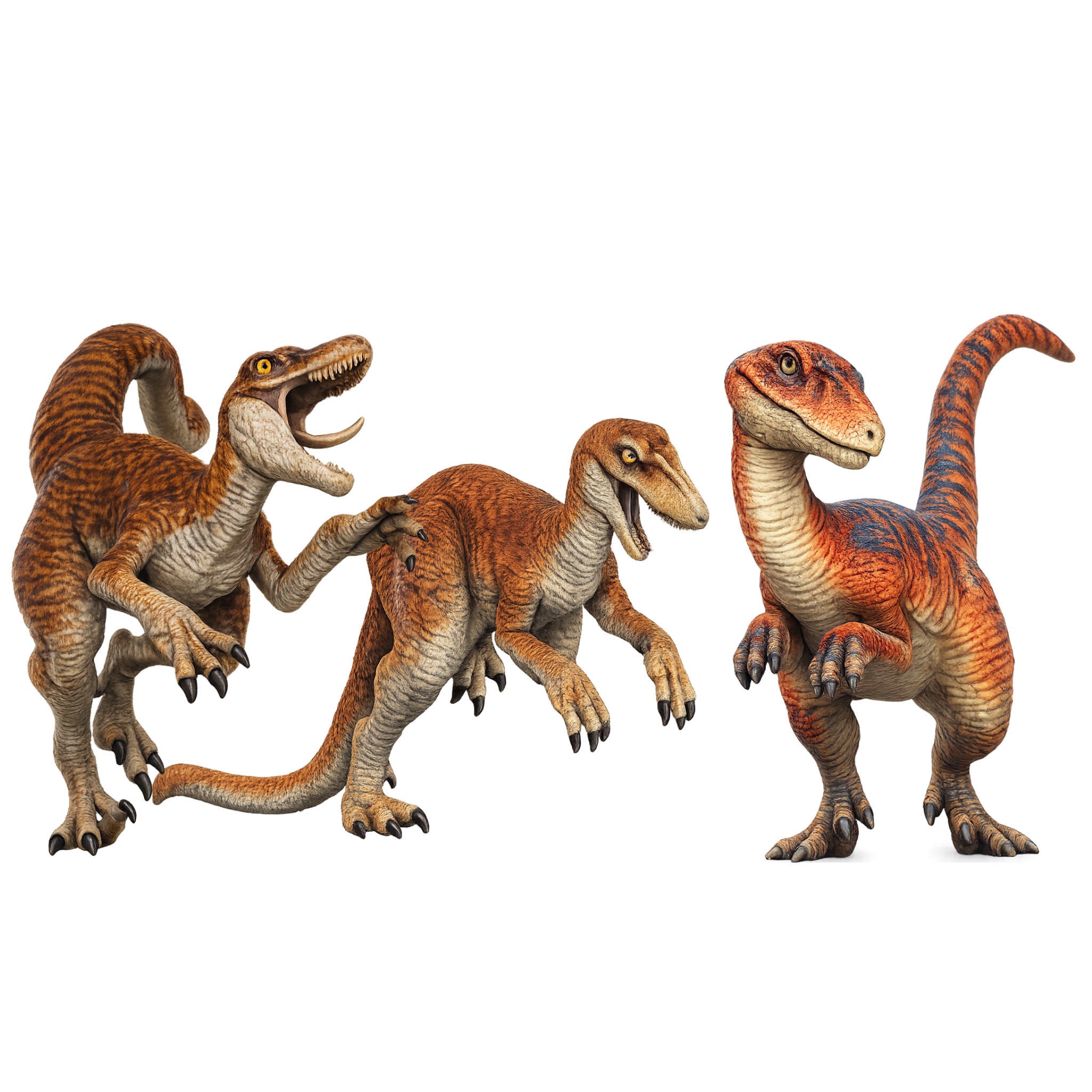 Painted Utahraptor Encounter Pack miniatures