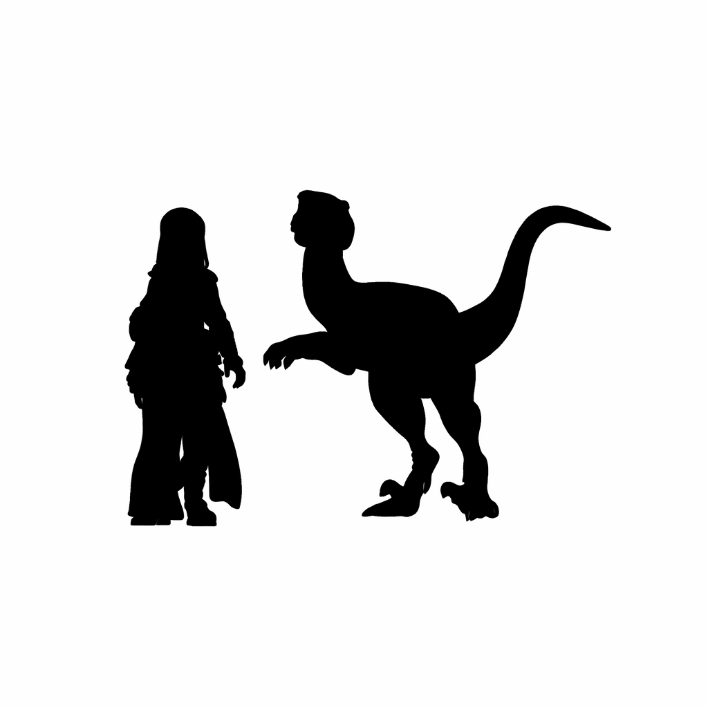 Utahraptor Stalking scale comparison to 28mm human miniature