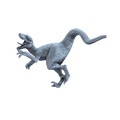 3D printed Utahraptor attacking side view