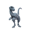 3D printed Utahraptor stalking front view