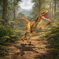Velociraptor leaping - 28mm Miniature