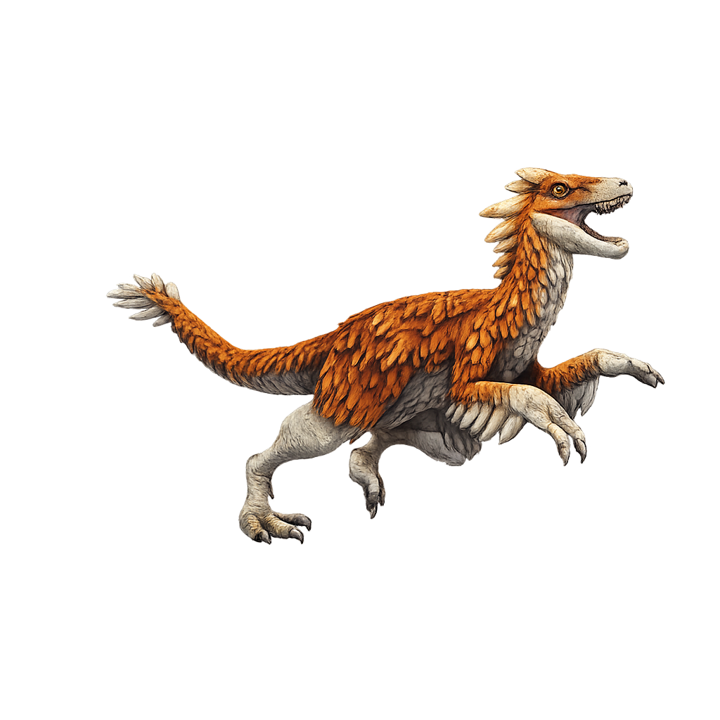 Painted Velociraptor Feathered Sprinting miniature