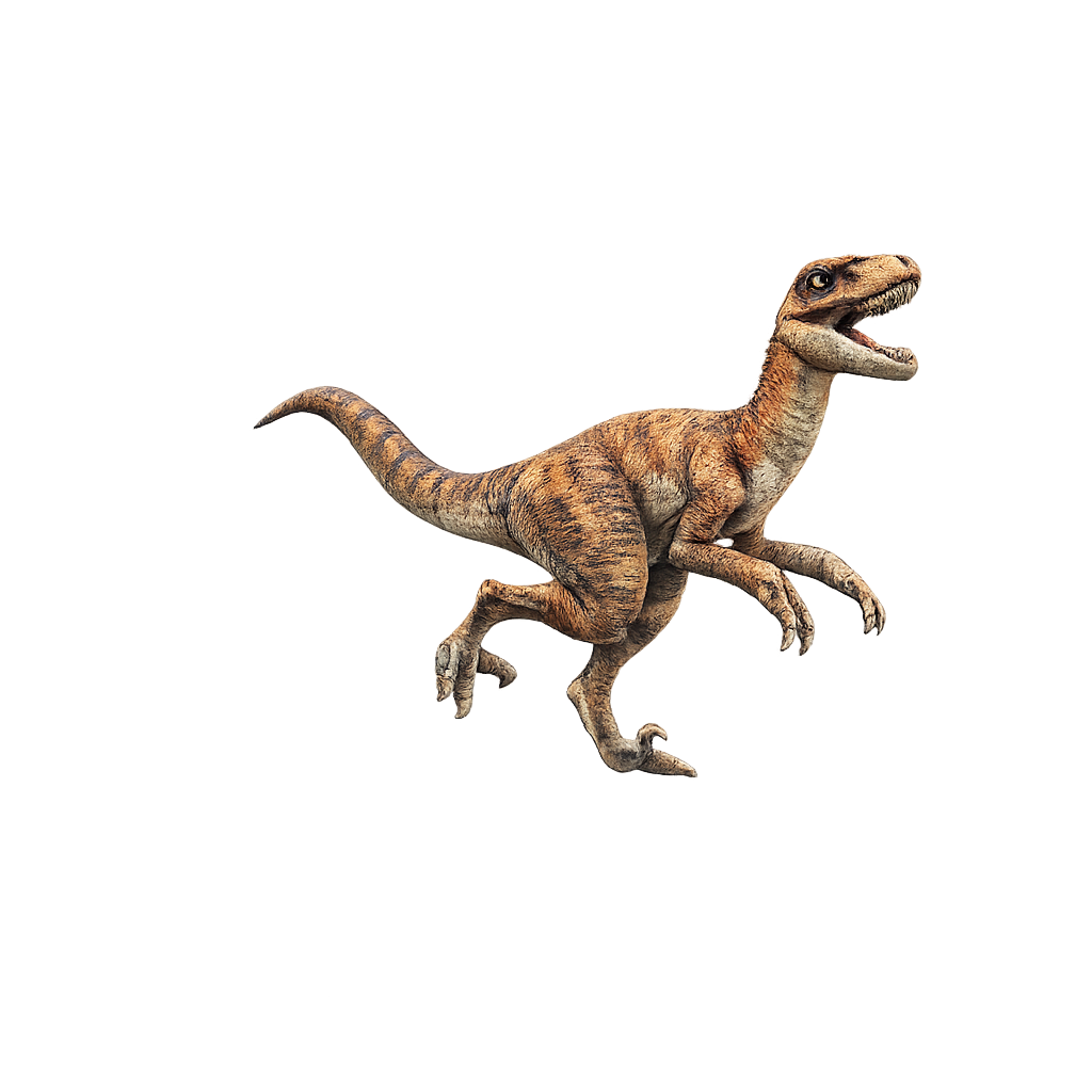 Painted Velociraptor Running miniature