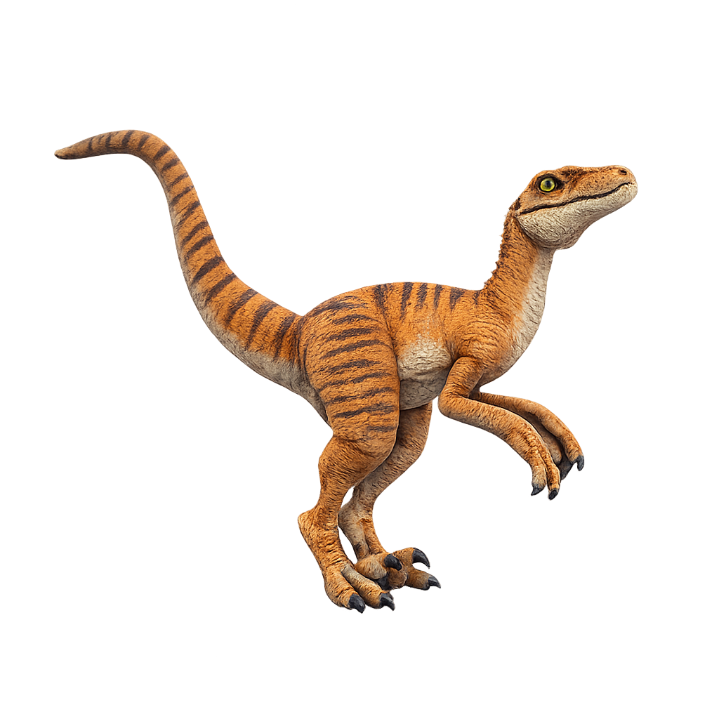 Painted Velociraptor Standing miniature