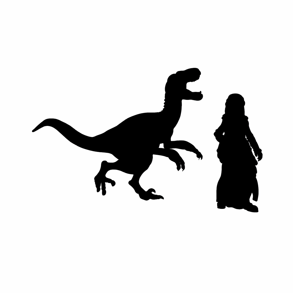 Velociraptor running scale comparison to 28mm human miniature