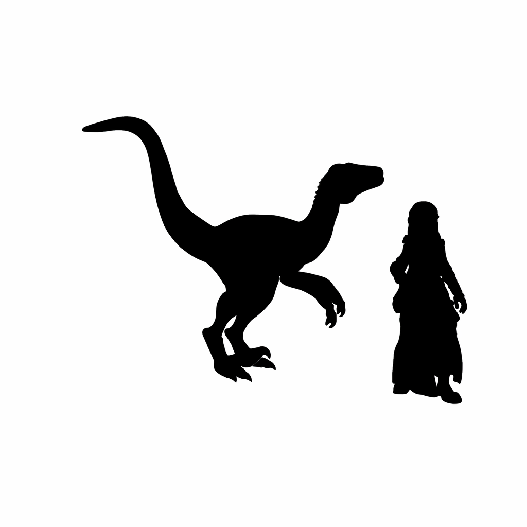 Velociraptor standing scale comparison 28mm human miniature