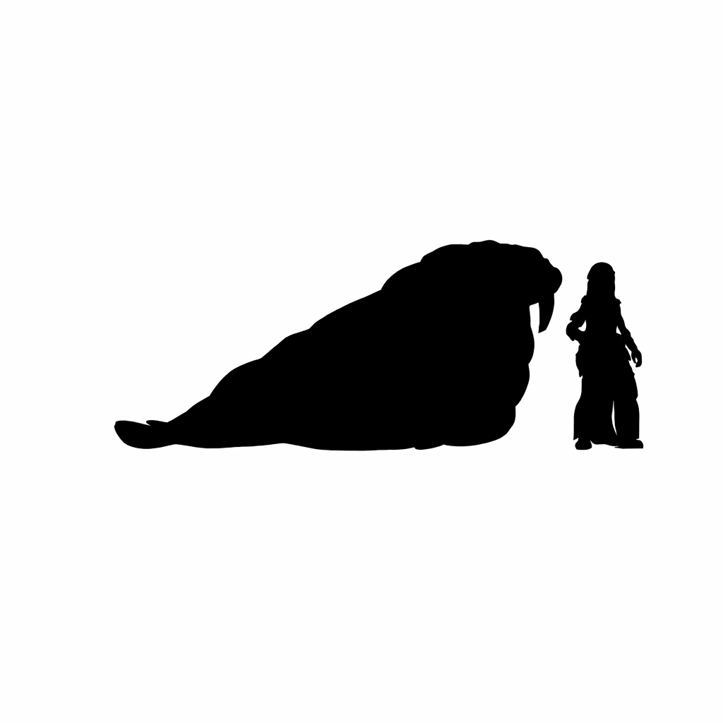 Walrus Scale omparison to 28mm Human Miniature