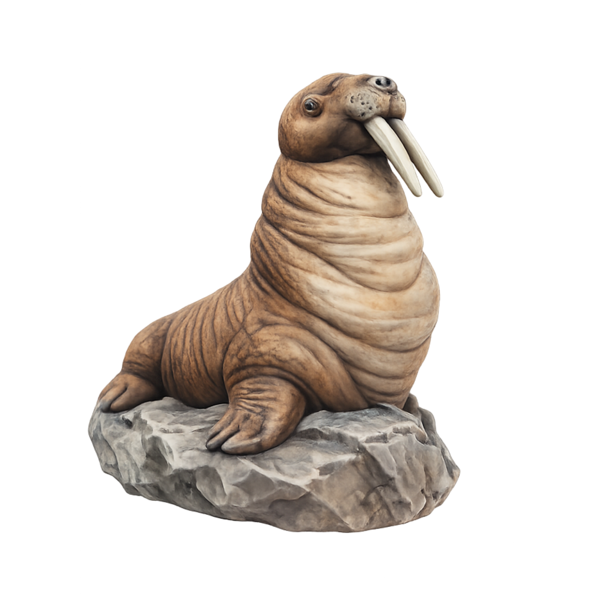 Painted Walrus on rock miniature