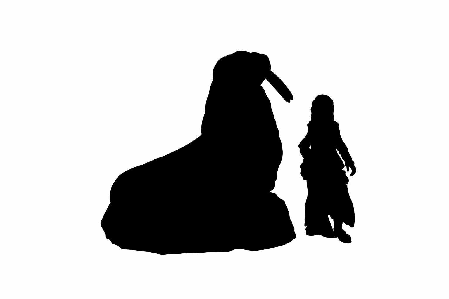 Walrus on rock scale comparison to 28mm Human Miniature