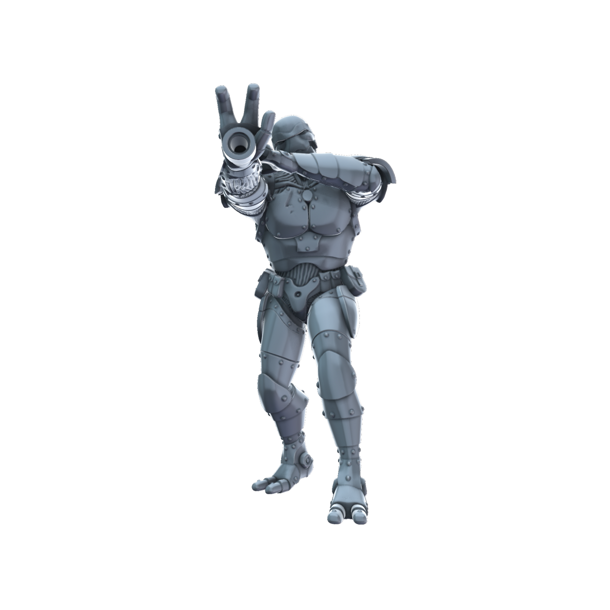 3D printed Warforged Artificer front view