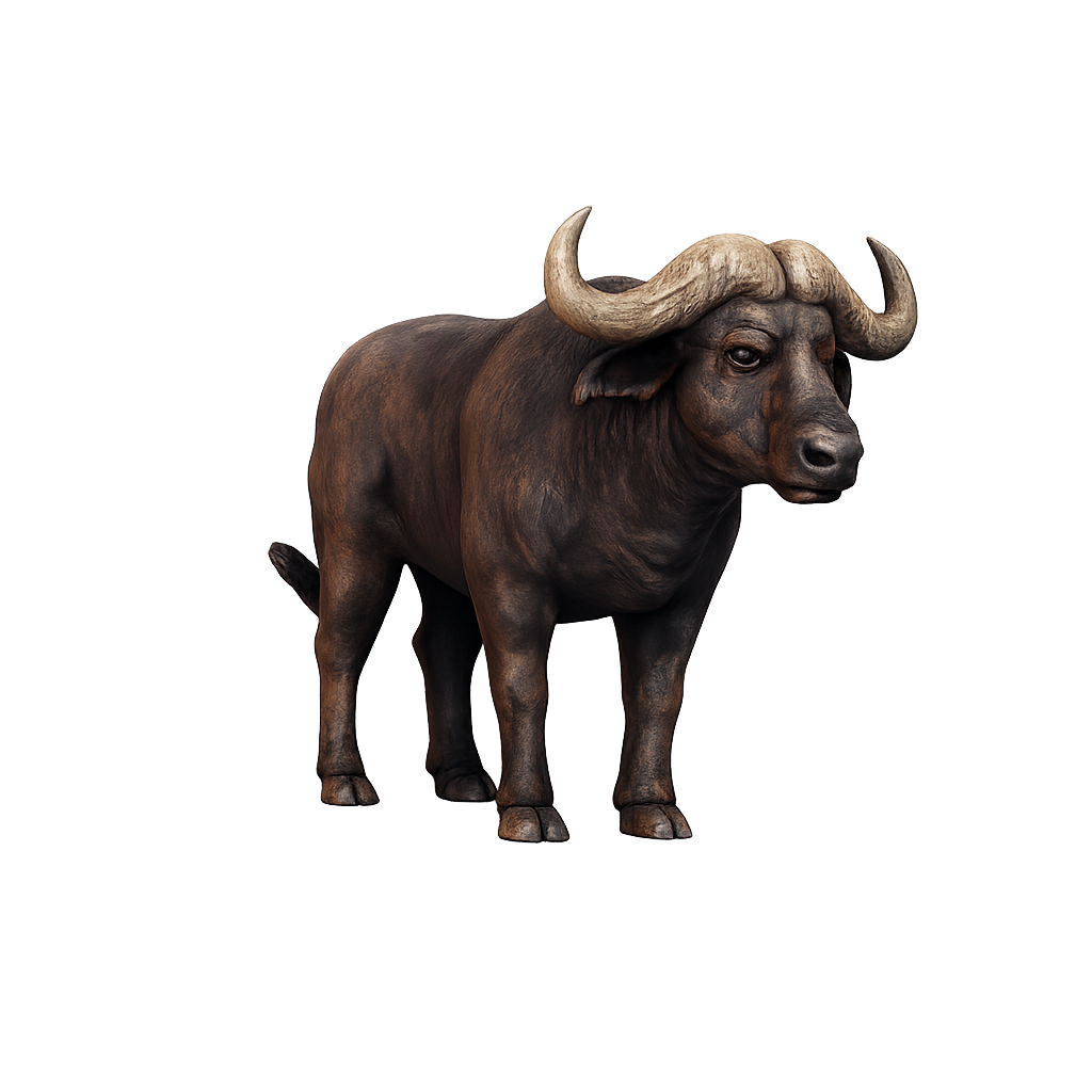 Painted Water Buffalo Standing 