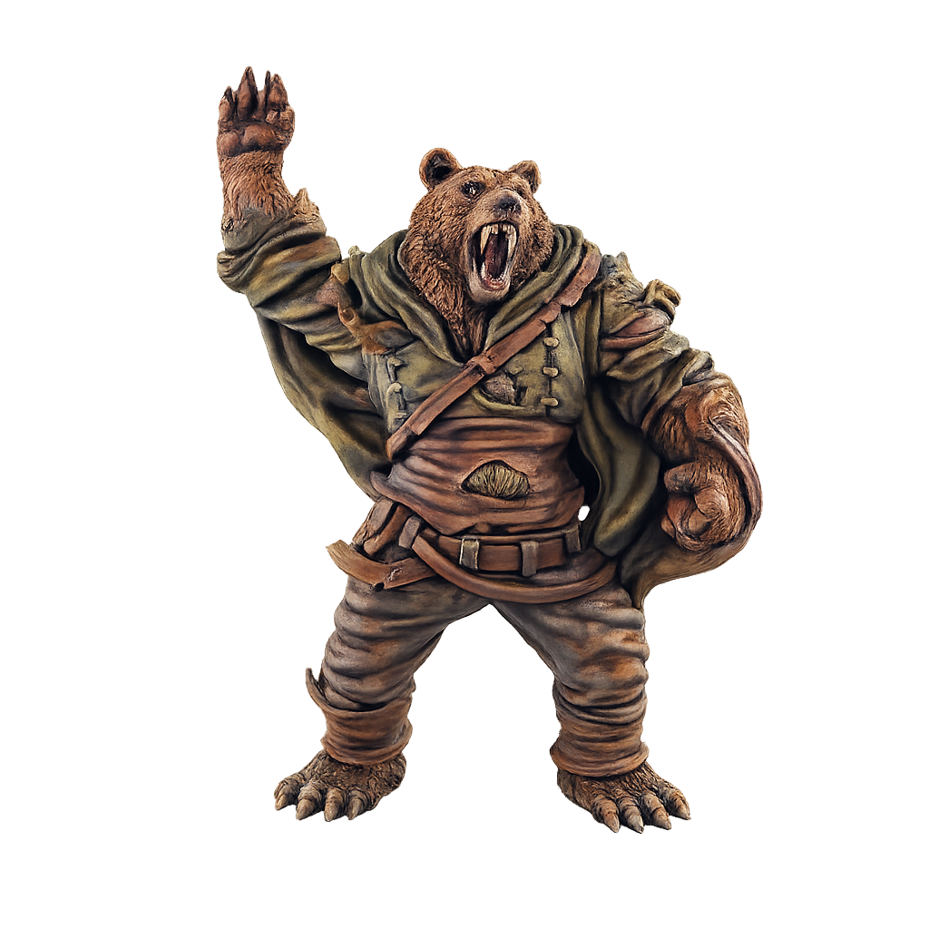 Painted Werebear miniature