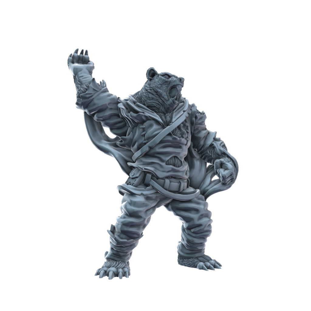 3D printed Werebear front view