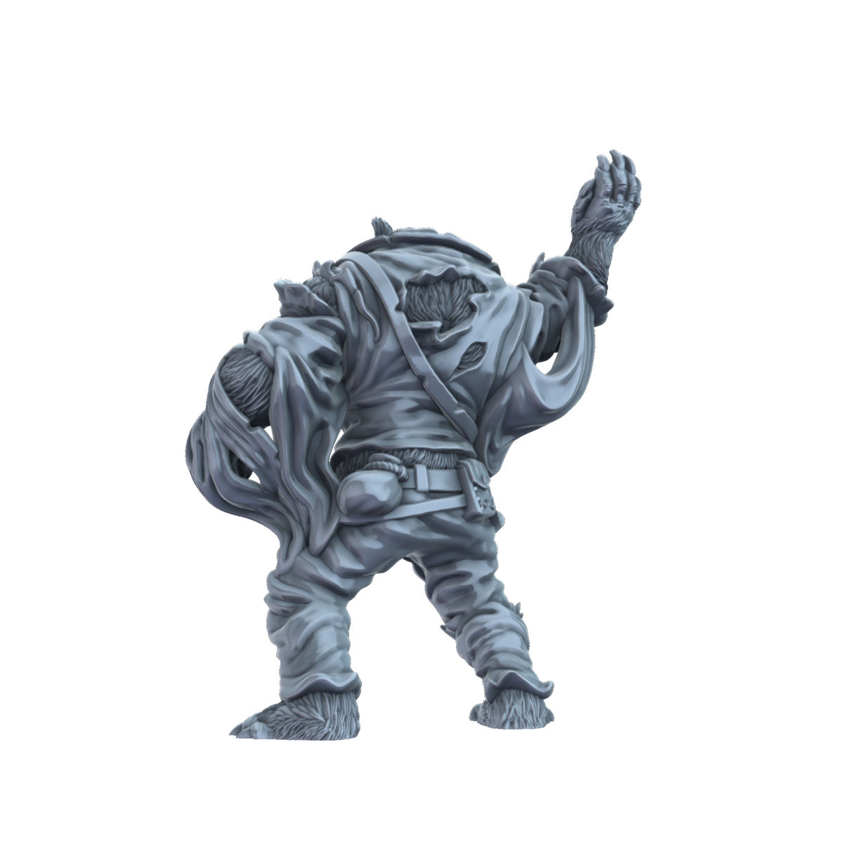 3D printed Werebear rear view