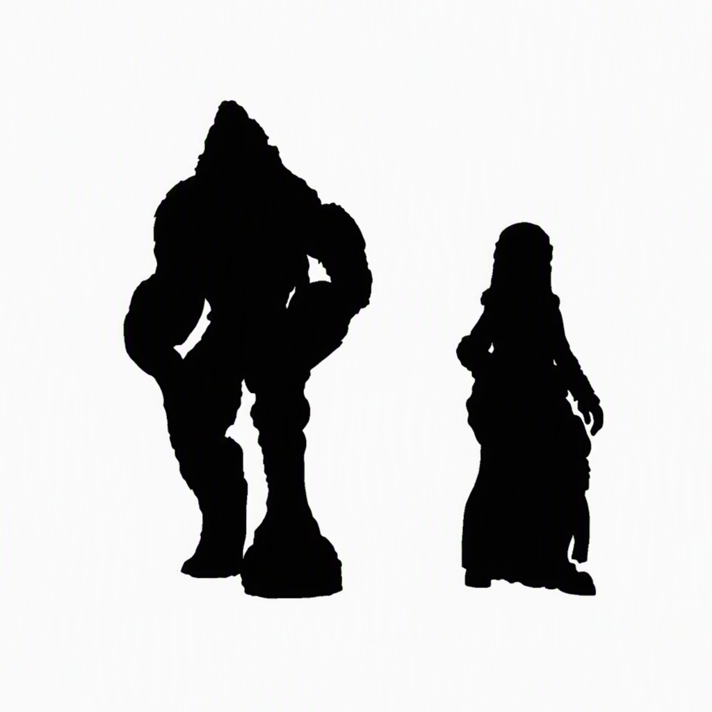 Werewolf scale comparison to 28mm human miniature